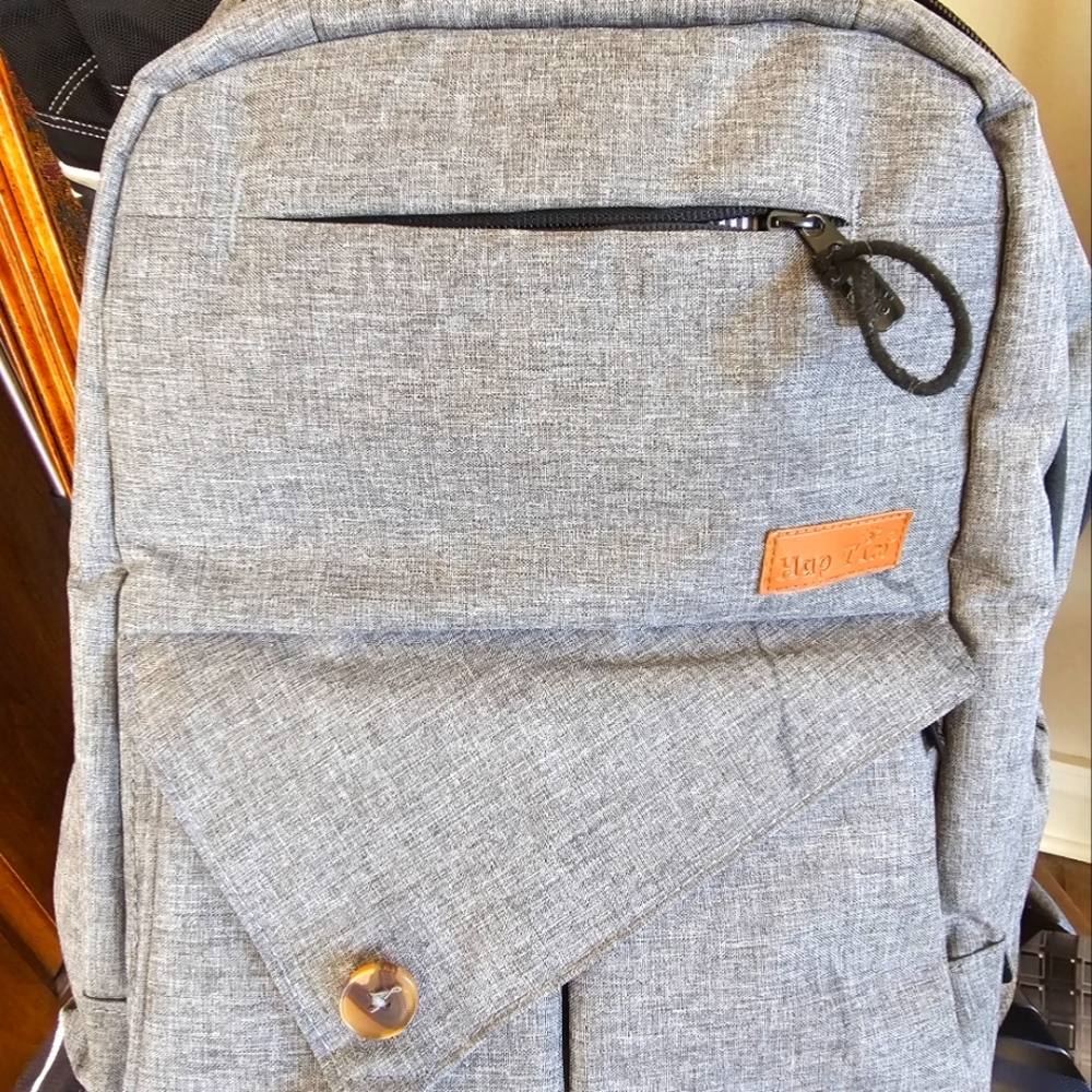 Back pack diaper bag, roomy and much cushion in the back and straps